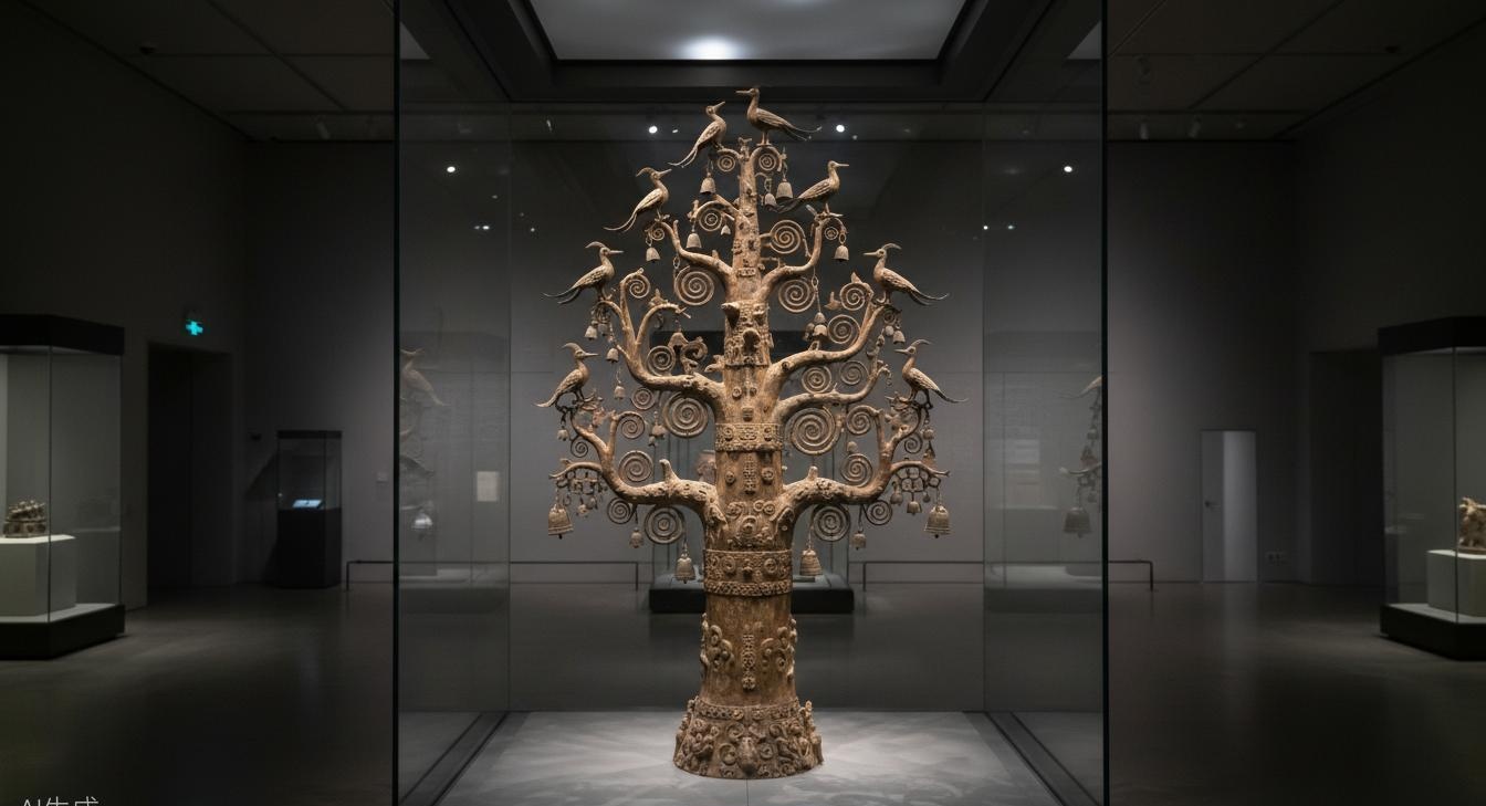 Bronze Sacred Tree — nearly four meters of mystery, birds and bells on every branch