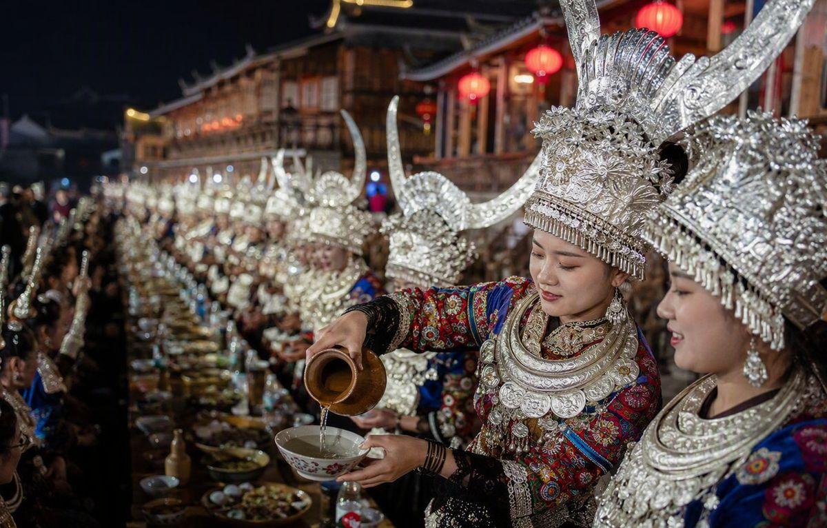 The Miao long-table banquet