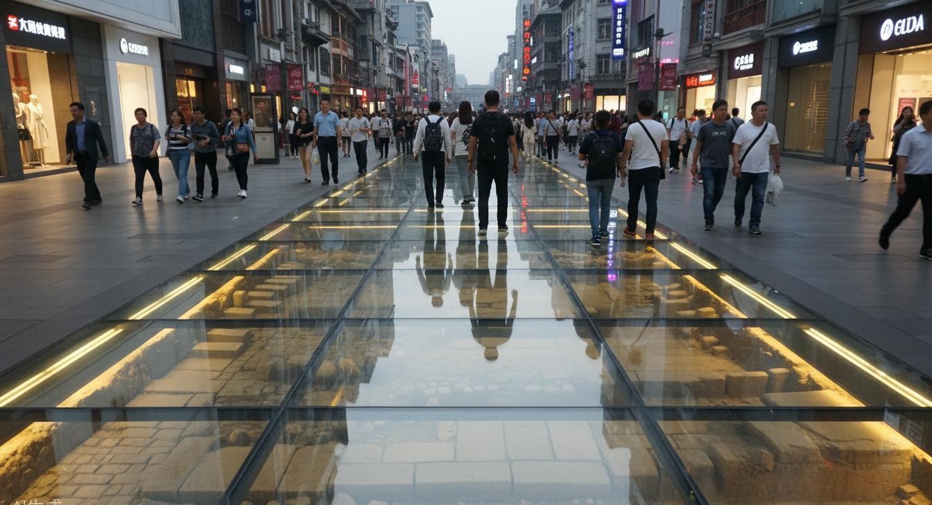 Beijing Road — walk on Song Dynasty cobblestones beneath modern glass