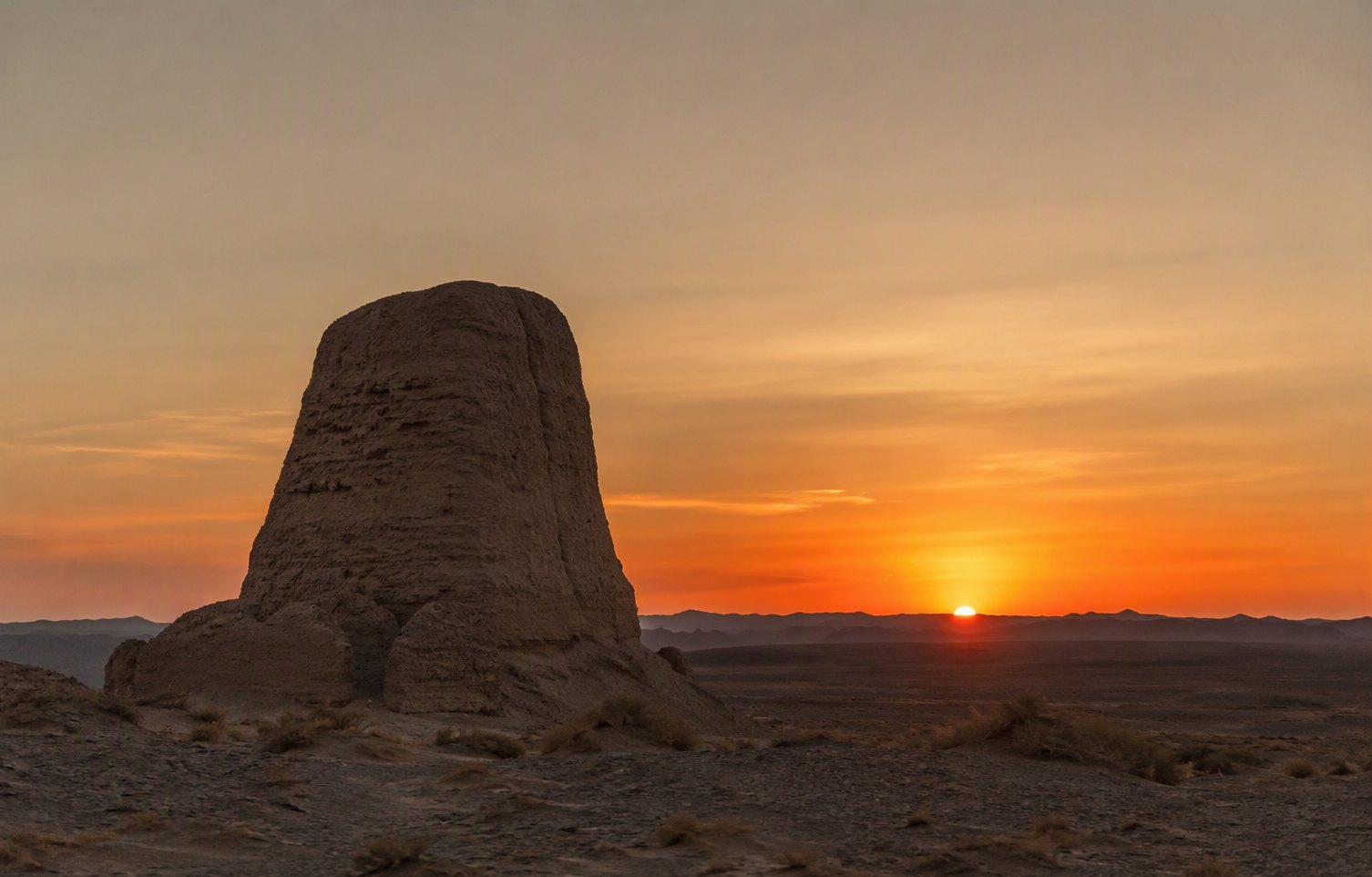 Sunset over Yangguan Pass